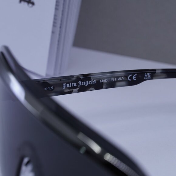 Palm Angels PERI10I KING 7607 Shield Sunglasses - Black/Grey - Picture 7 of 9